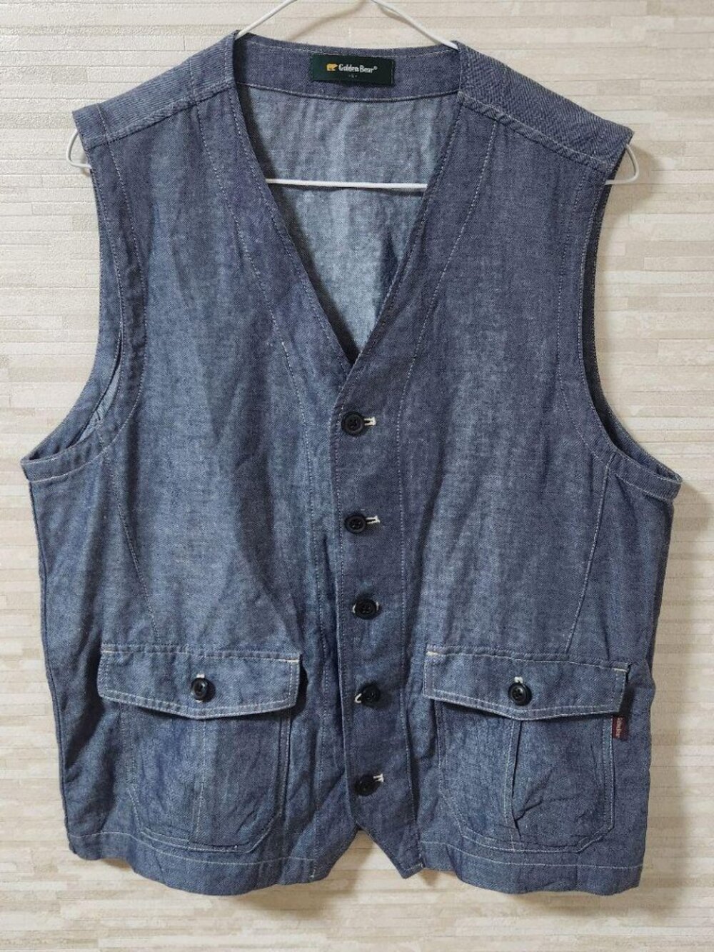 Goldear Vest Denim Fabric With Pockets